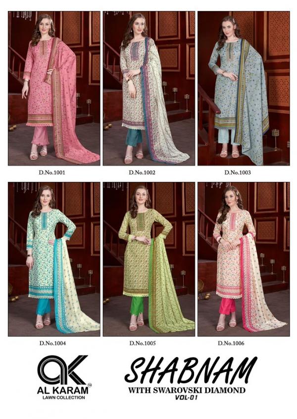 Alkaram Shabnam Vol-1 – Dress Material